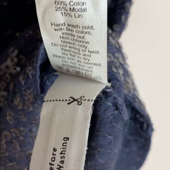 J. Crew drapey blue sequin tank XXS NWT - Picture 4 of 5